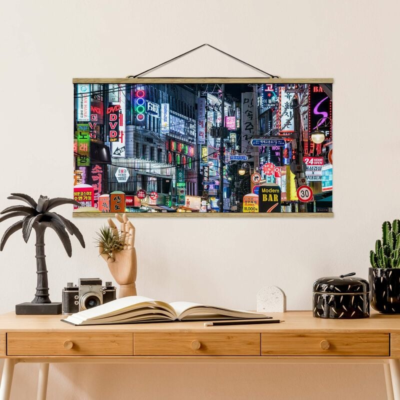 

Imagen de tela - Nightlife Of Seoul - Apaisado 1:2 Dimensión LxA: 50cm x 100cm