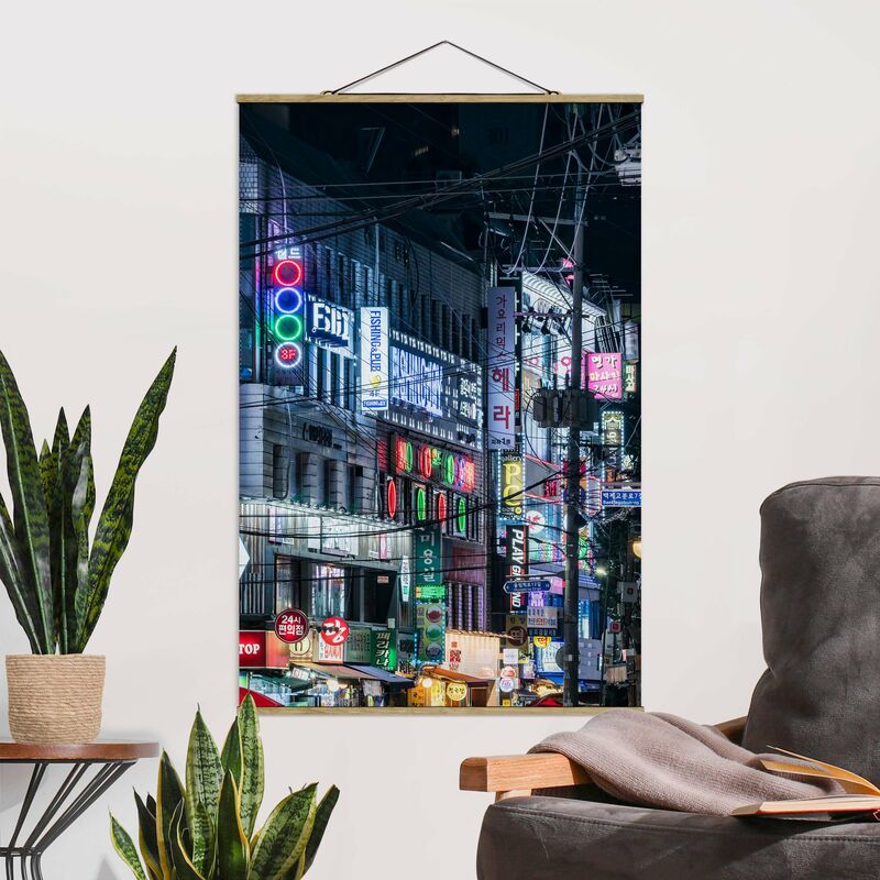 

Imagen de tela - Nightlife Of Seoul - Alto 3:2 Dimensión LxA: 120cm x 80cm