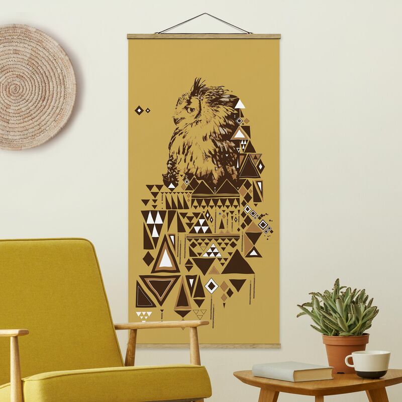 

Imagen de tela - No.MW17 Indian Owl - Alto 2:1 Dimensión LxA: 70cm x 35cm