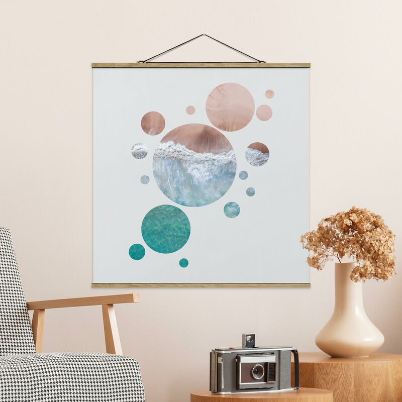 

Imagen de tela - Oceans In A Circle ll - Cuadrado 1:1 Dimensión LxA: 80cm x 80cm