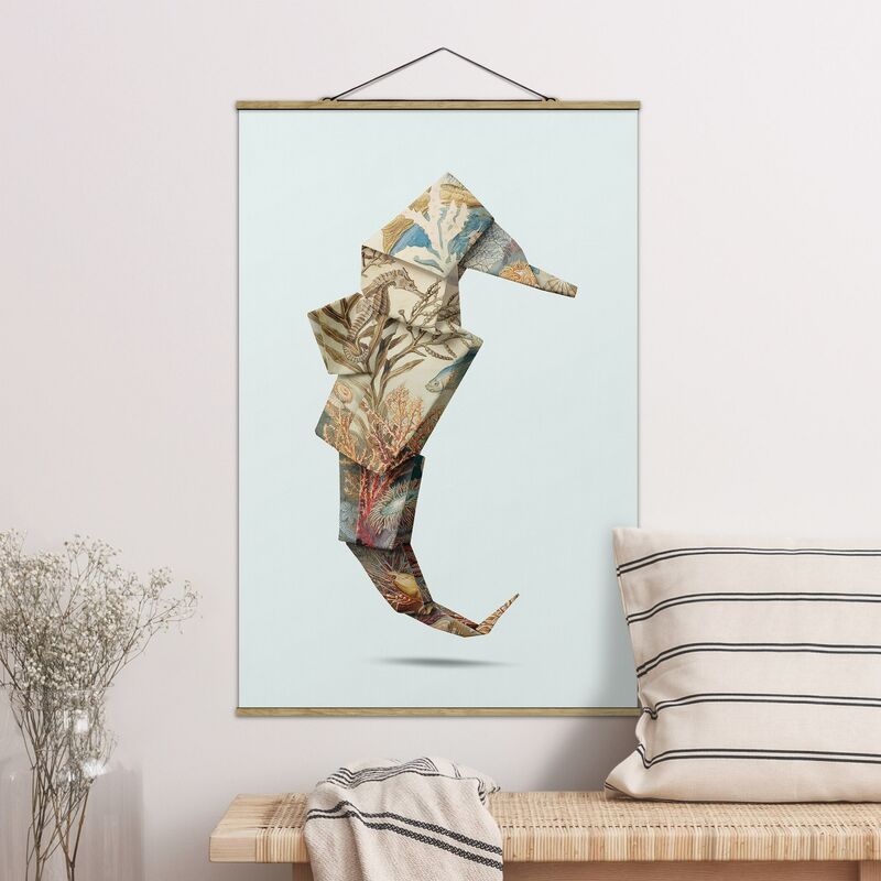 

Imagen de tela - Origami Seahorse - Alto 3:2 Dimensión LxA: 75cm x 50cm