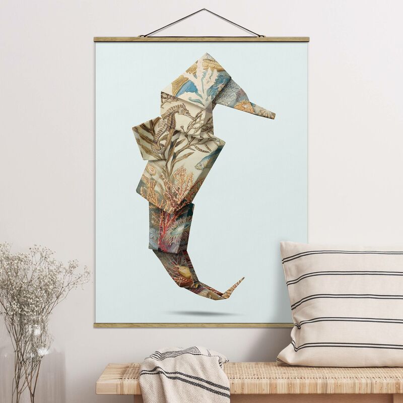 

Imagen de tela - Origami Seahorse - Alto 4:3 Dimensión LxA: 106.5cm x 80cm