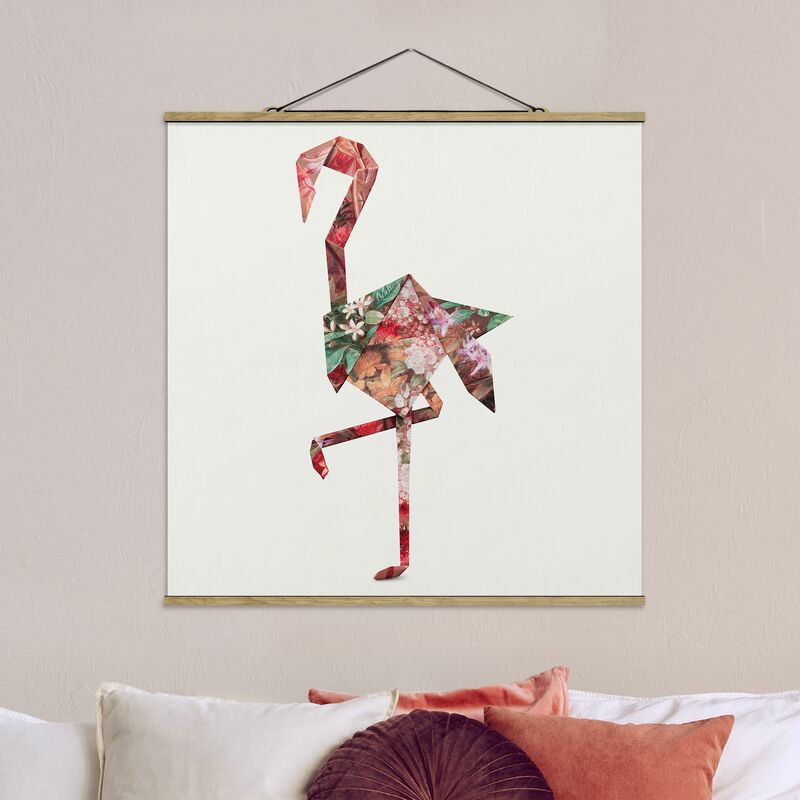 

Imagen de tela - Origami Flamingo - Cuadrado 1:1 Dimensión LxA: 50cm x 50cm