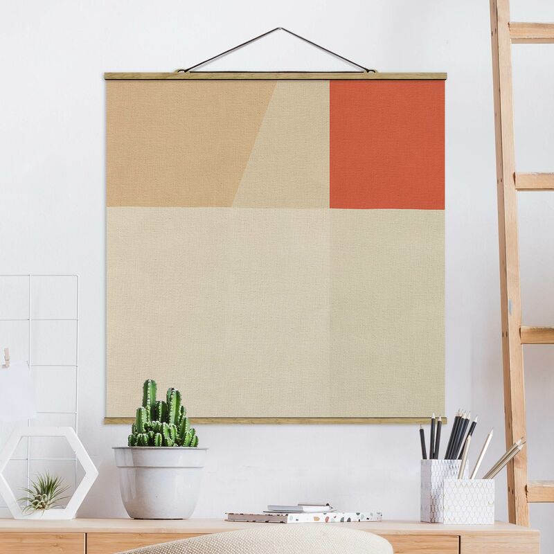 

Imagen de tela - Orange Square On Beige - Cuadrado 1:1 Dimensión LxA: 50cm x 50cm