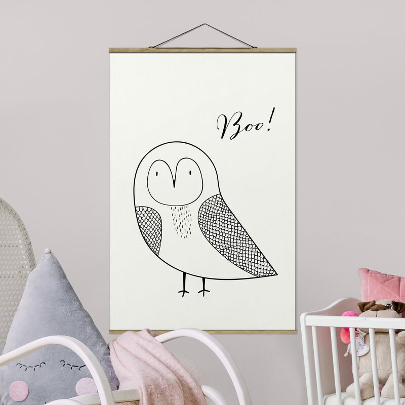 

Imagen de tela - Owl Boo Drawing - Alto 3:2 Dimensión LxA: 75cm x 50cm