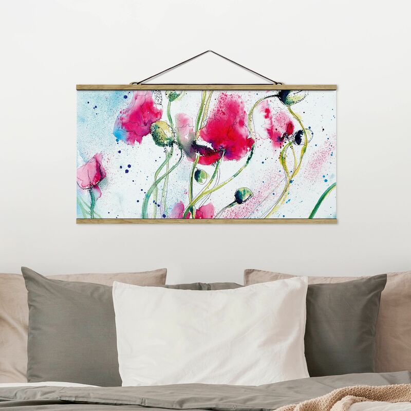 

Imagen de tela - Painted Poppies - Apaisado 1:2 Dimensión LxA: 40cm x 80cm