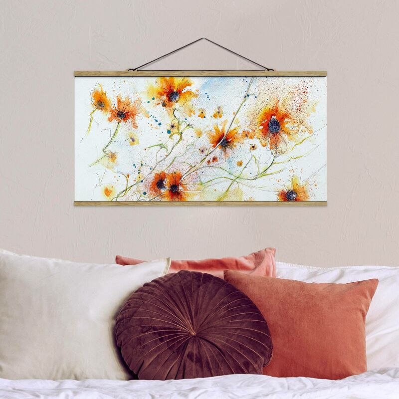 

Imagen de tela - Painted Flowers - Apaisado 1:2 Dimensión LxA: 40cm x 80cm
