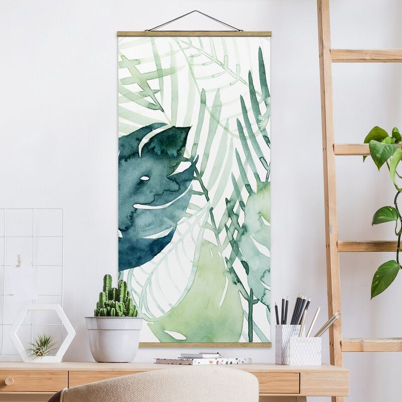 

Imagen de tela - Palm Fronds In Water Color I - Alto 2:1 Dimensión LxA: 70cm x 35cm