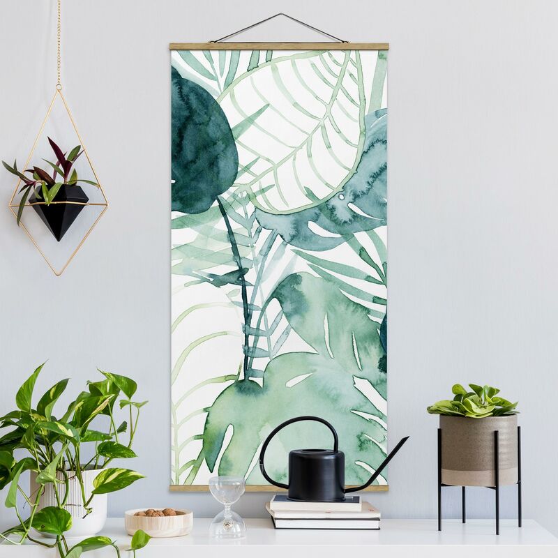 

Imagen de tela - Palm Fronds In Water Color II - Alto 2:1 Dimensión LxA: 100cm x 50cm