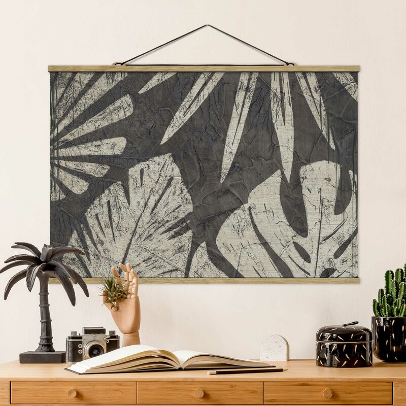 

Imagen de tela - Palm Leaves In Dark Gray - Apaisado 2:3 Dimensión LxA: 33.5cm x 50cm