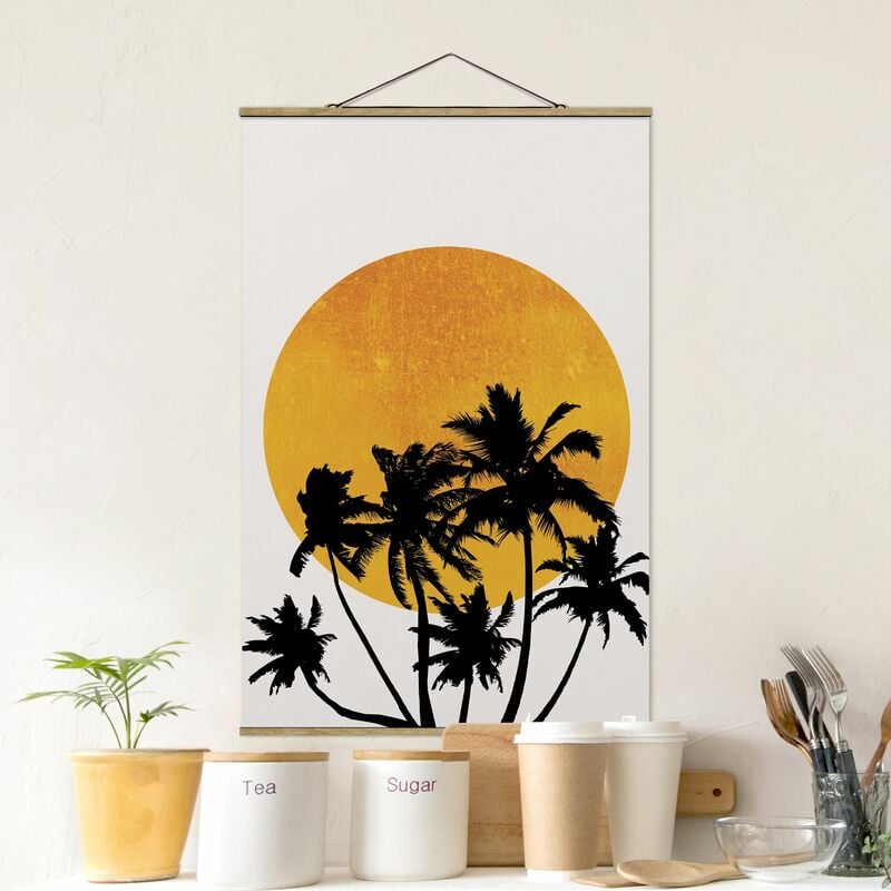 

Imagen de tela - Palm Trees In Front Of Golden Sun - Alto 3:2 Dimensión LxA: 52.5cm x 35cm