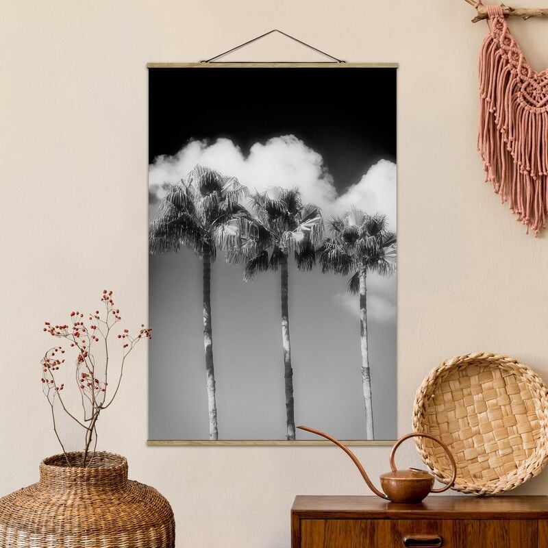 

Imagen de tela - Palm Trees Against The Sky Black And White - Alto 3:2 Dimensión LxA: 75cm x 50cm