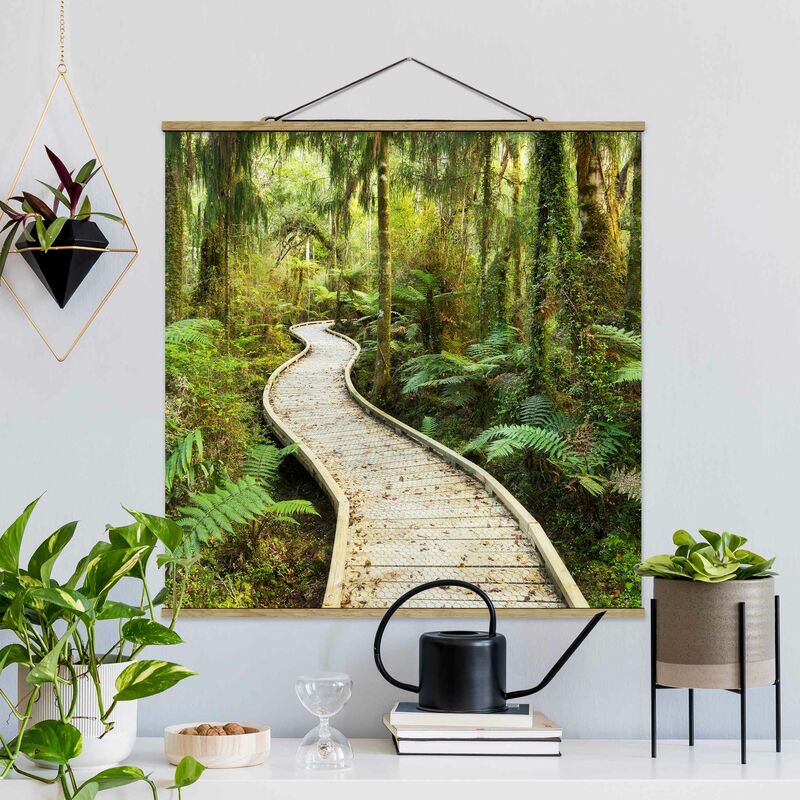 

Imagen de tela - Path In The Jungle - Cuadrado 1:1 Dimensión LxA: 35cm x 35cm