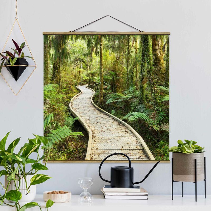 

Imagen de tela - Path In The Jungle - Cuadrado 1:1 Dimensión LxA: 100cm x 100cm