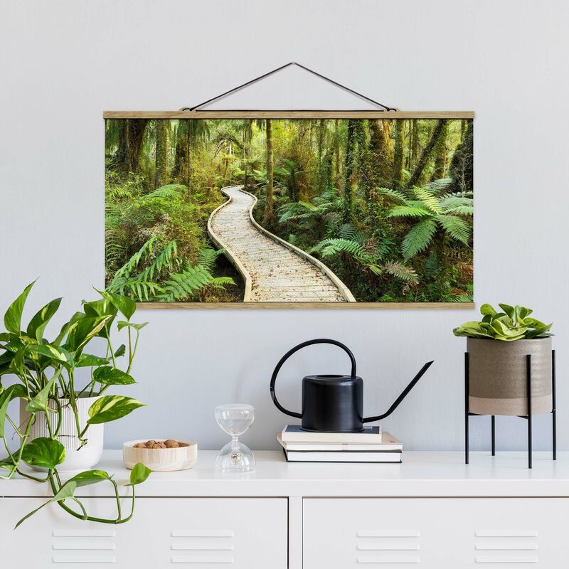 

Imagen de tela - Path In The Jungle - Apaisado 1:2 Dimensión LxA: 25cm x 50cm