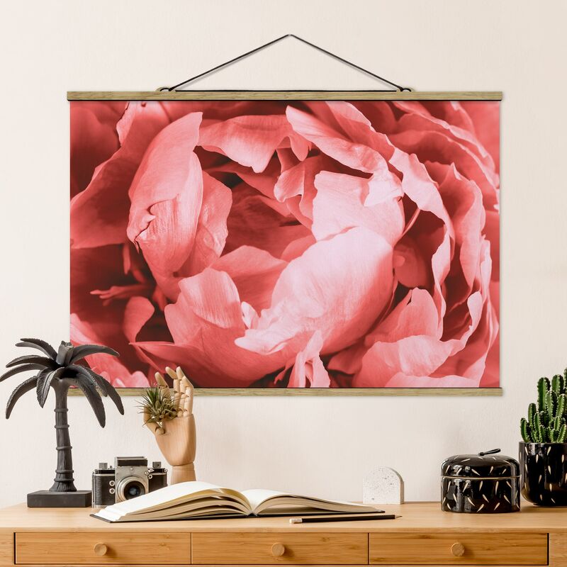 

Imagen de tela - Peony Flower Coral - Apaisado 2:3 Dimensión LxA: 53.5cm x 80cm