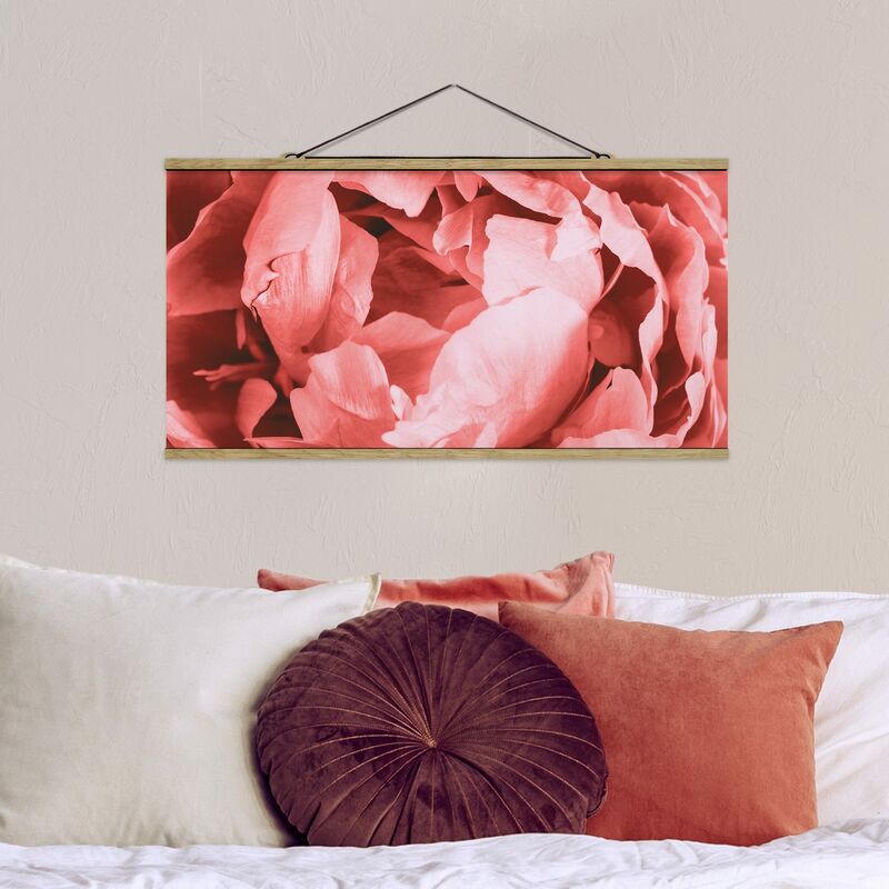 

Imagen de tela - Peony Flower Coral - Apaisado 1:2 Dimensión LxA: 25cm x 50cm