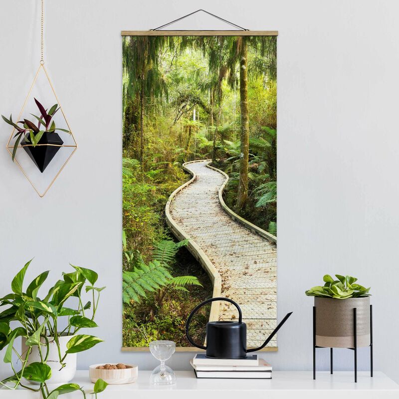 

Imagen de tela - Path In The Jungle - Alto 2:1 Dimensión LxA: 70cm x 35cm