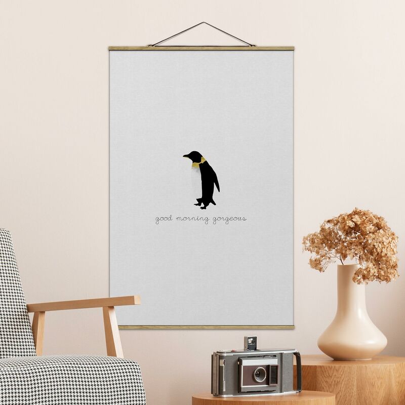 

Imagen de tela - Penguin Quote Good Morning Gorgeous - Alto 3:2 Dimensión LxA: 150cm x 100cm