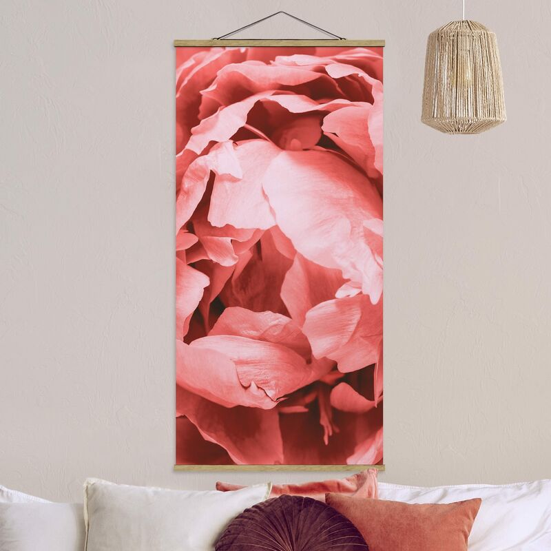 

Imagen de tela - Peony Flower Coral - Alto 2:1 Dimensión LxA: 100cm x 50cm