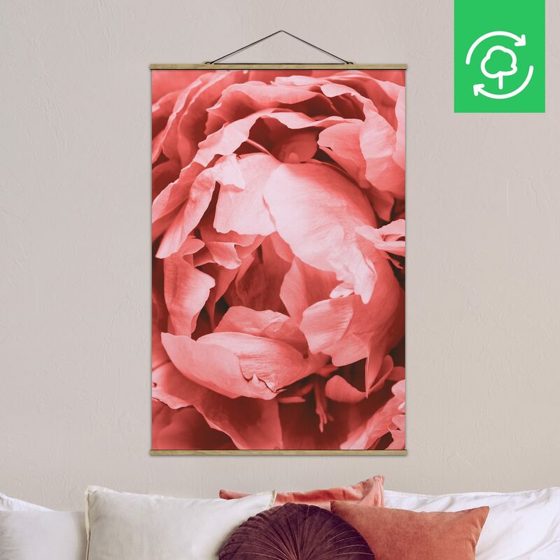 

Imagen de tela - Peony Flower Coral - Alto 3:2 Dimensión LxA: 75cm x 50cm