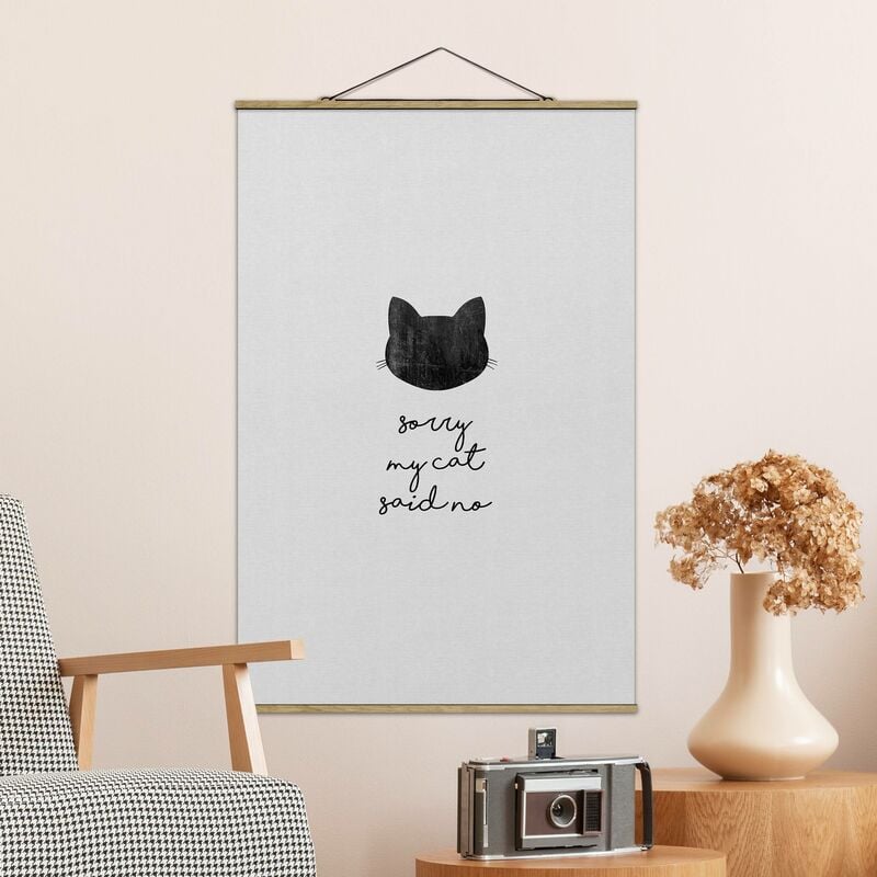 

Imagen de tela - Pet Quote Sorry My Cat Said No - Alto 3:2 Dimensión LxA: 75cm x 50cm