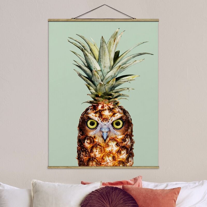 

Imagen de tela - Pineapple With Owl - Alto 4:3 Dimensión LxA: 66.4cm x 50cm