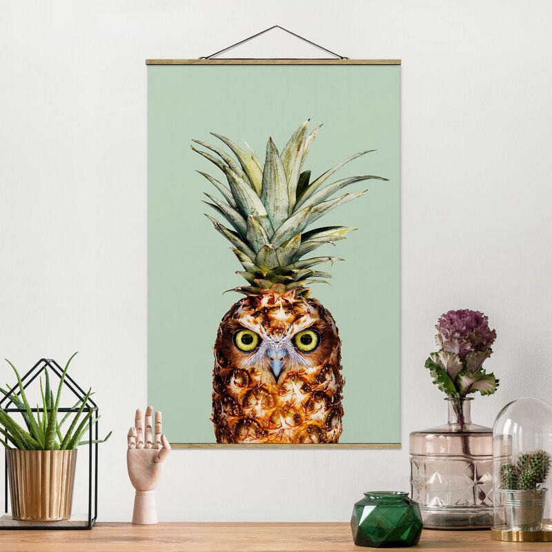 

Imagen de tela - Pineapple With Owl - Alto 3:2 Dimensión LxA: 75cm x 50cm