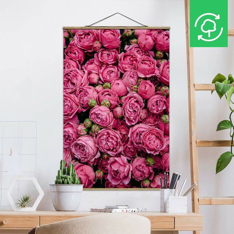 

Imagen de tela - Pink Peonies - Alto 3:2 Dimensión LxA: 75cm x 50cm