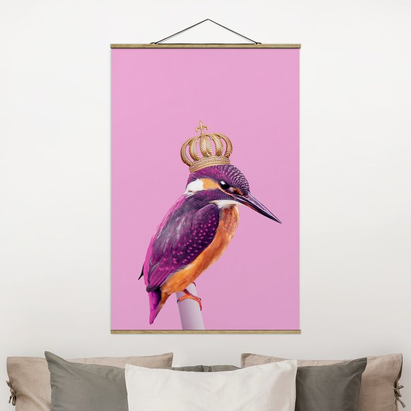 

Imagen de tela - Pink Kingfisher With Crown - Alto 3:2 Dimensión LxA: 75cm x 50cm