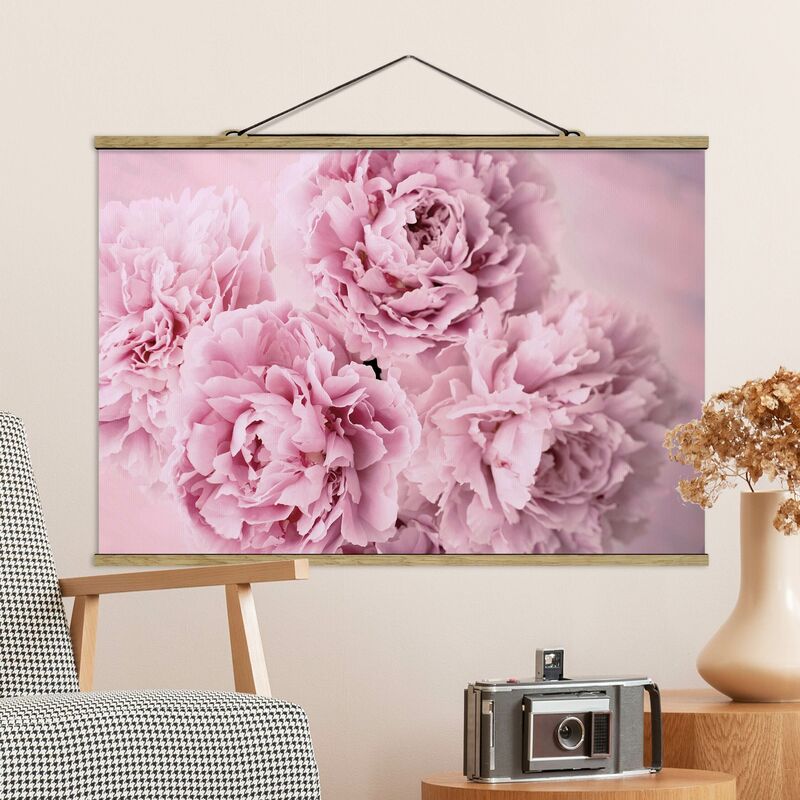 

Imagen de tela - Pink Peonies - Apaisado 2:3 Dimensión LxA: 66.5cm x 100cm