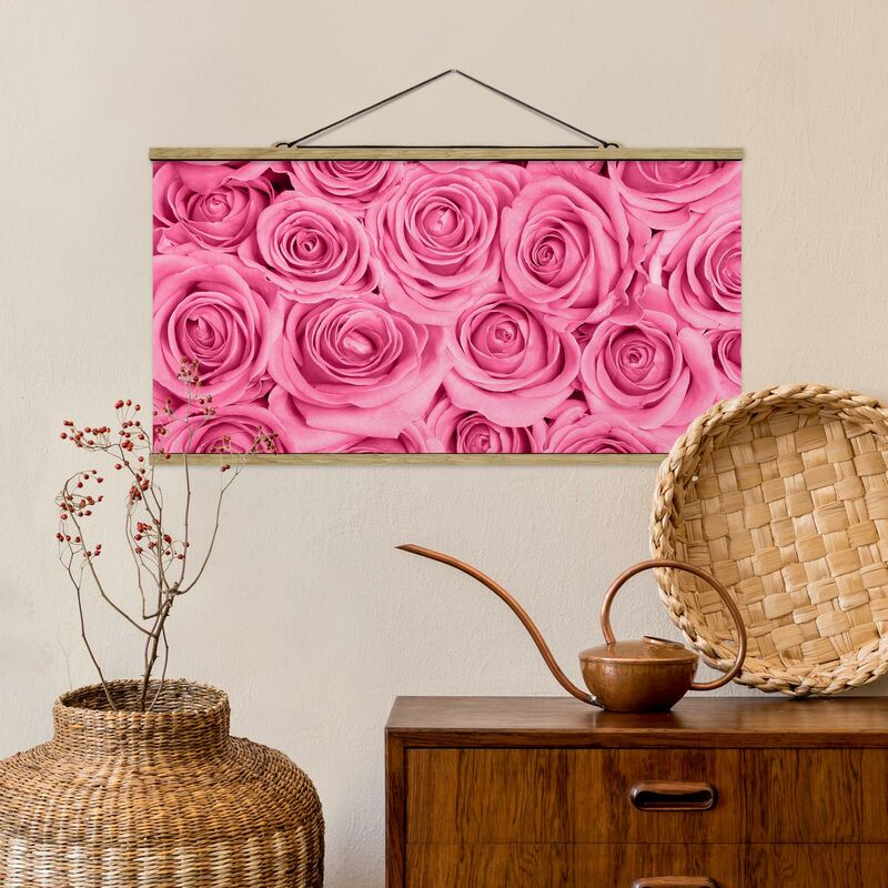 

Imagen de tela - Pink Roses - Apaisado 1:2 Dimensión LxA: 50cm x 100cm