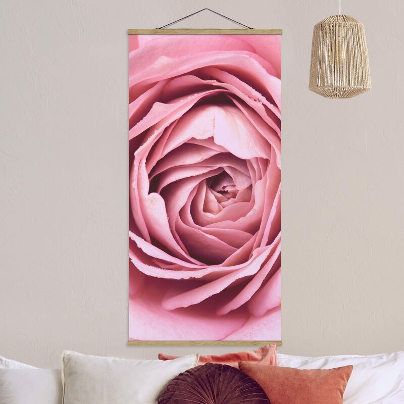 

Bilderwelten - Imagen de tela - Pink Rose Blossom - Alto 2:1 Dimensión LxA: 70cm x 35cm