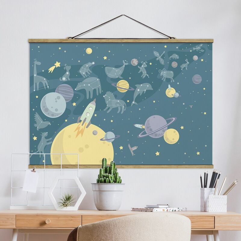 

Imagen de tela - Planets With Zodiac And Missiles - Apaisado 2:3 Dimensión LxA: 23.5cm x 35cm