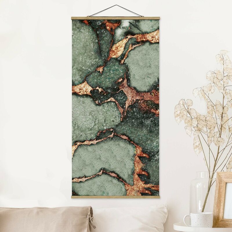 

Imagen de tela - Play Of Colours Fern-Green and Gold - Alto 2:1 Dimensión LxA: 70cm x 35cm