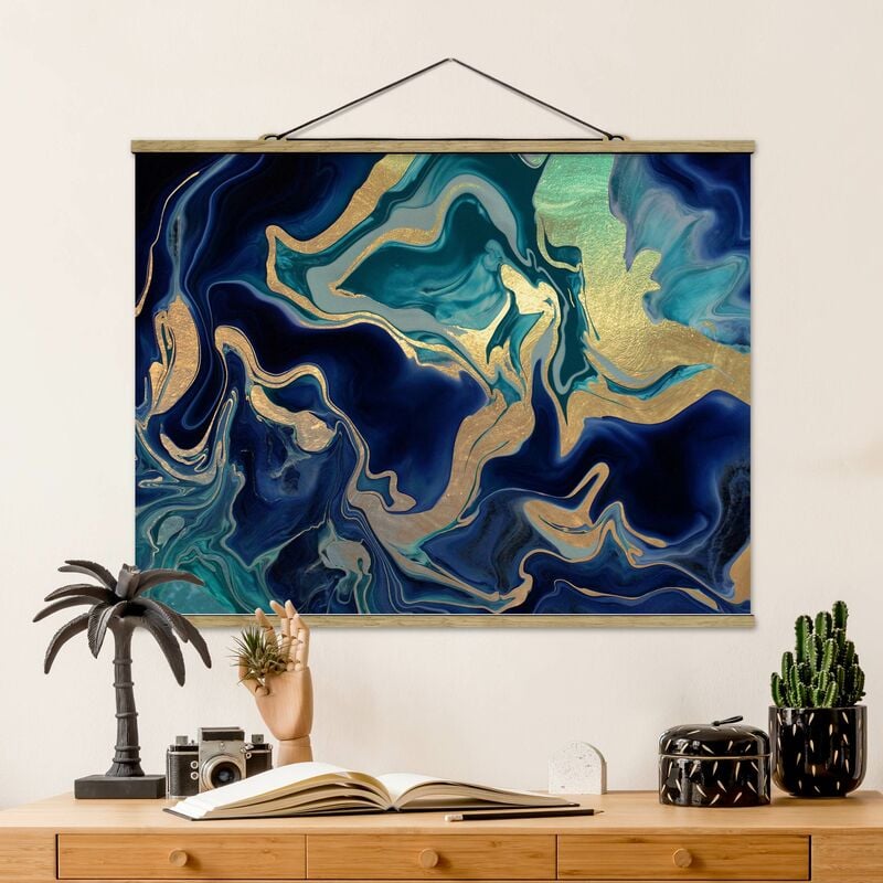 

Imagen de tela - Play Of Colours Indigo Fire - Apaisado 3:4 Dimensión LxA: 37.5cm x 50cm
