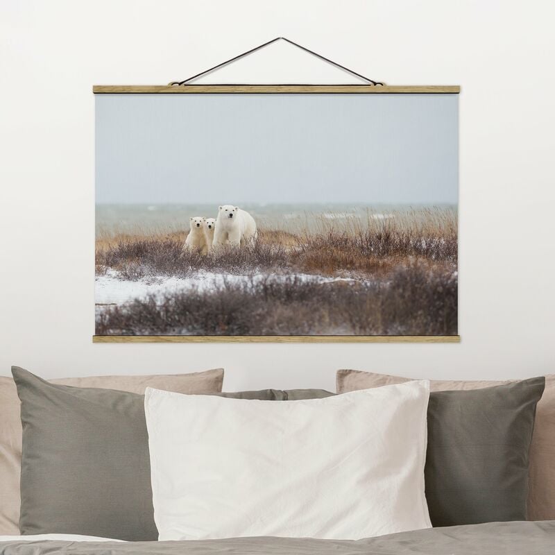 

Imagen de tela - Polar Bear And Her Cubs - Apaisado 2:3 Dimensión LxA: 66.5cm x 100cm