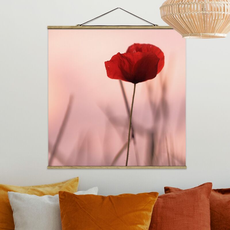 

Imagen de tela - Poppy Flower In Twilight - Cuadrado 1:1 Dimensión LxA: 50cm x 50cm
