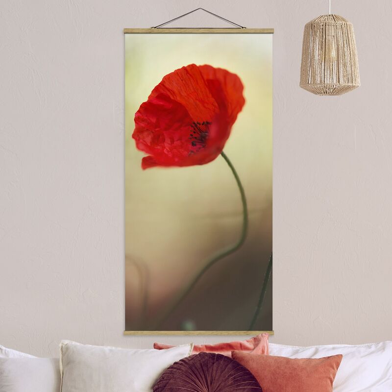 

Imagen de tela - Poppy Flower In The Garden - Alto 2:1 Dimensión LxA: 100cm x 50cm