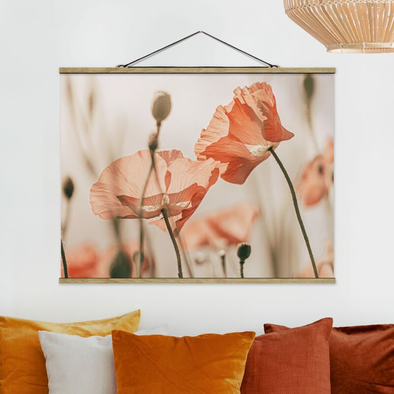 

Imagen de tela - Poppy Flowers In Summer Breeze - Apaisado 3:4 Dimensión LxA: 60cm x 80cm