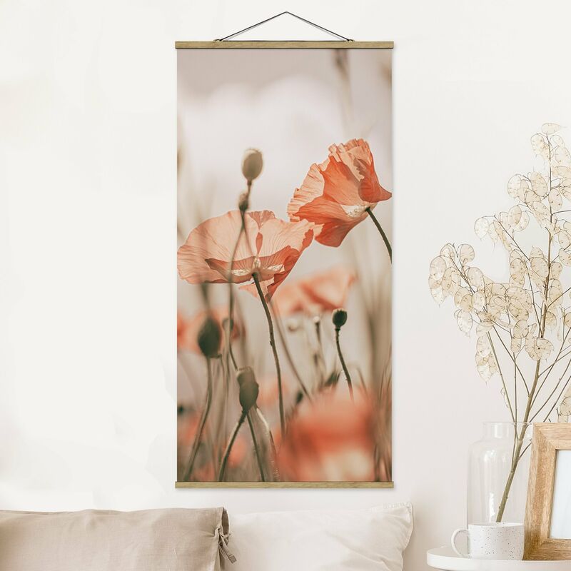 

Imagen de tela - Poppy Flowers In Summer Breeze - Alto 2:1 Dimensión LxA: 100cm x 50cm