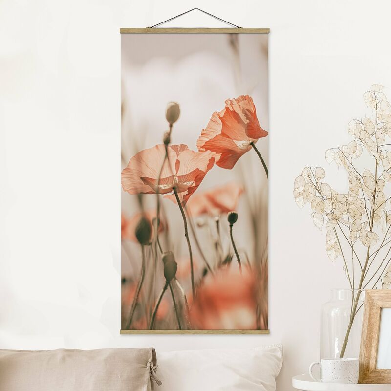 

Imagen de tela - Poppy Flowers In Summer Breeze - Alto 2:1 Dimensión LxA: 70cm x 35cm