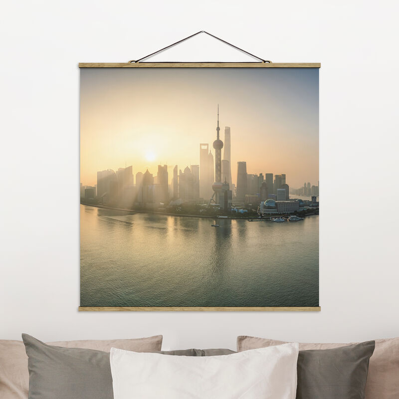 

Imagen de tela - Pudong At Dawn - Cuadrado 1:1 Dimensión LxA: 35cm x 35cm