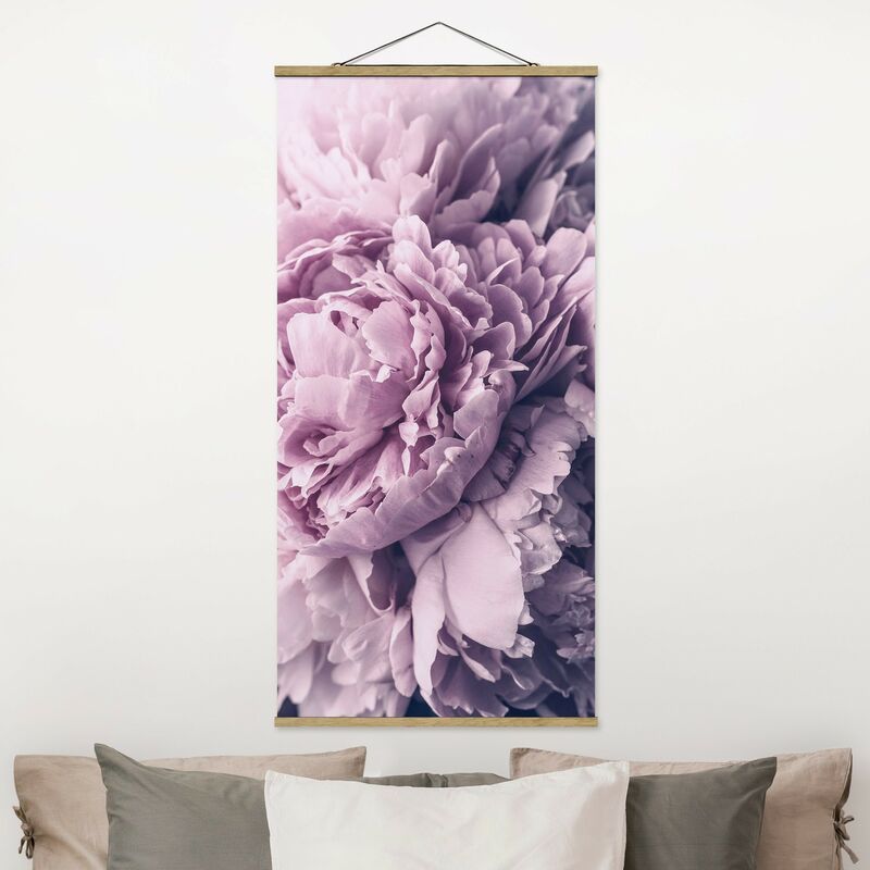 

Imagen de tela - Purple Peony Blossoms - Alto 2:1 Dimensión LxA: 70cm x 35cm