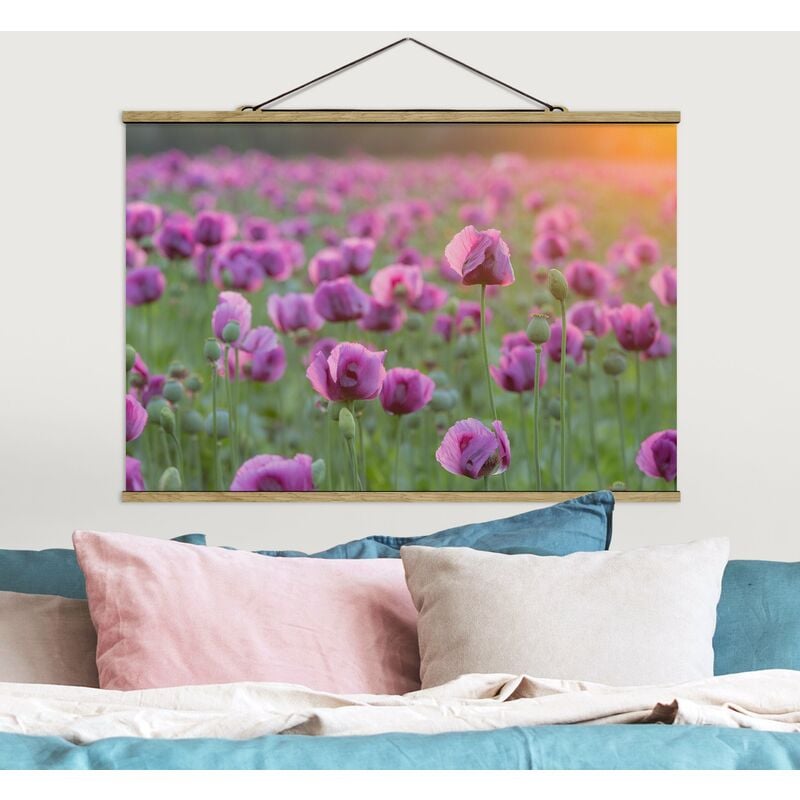 

Imagen de tela - Purple Poppy Flower Meadow In Spring - Apaisado 2:3 Dimensión LxA: 66.5cm x 100cm