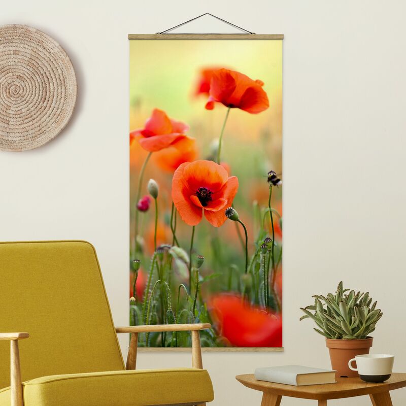 

Imagen de tela - Red Summer Poppy - Alto 2:1 Dimensión LxA: 100cm x 50cm