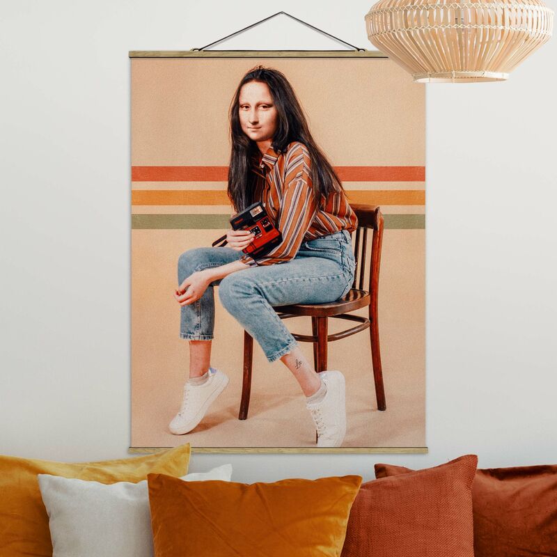 

Imagen de tela - Retro Mona Lisa - Alto 4:3 Dimensión LxA: 106.5cm x 80cm