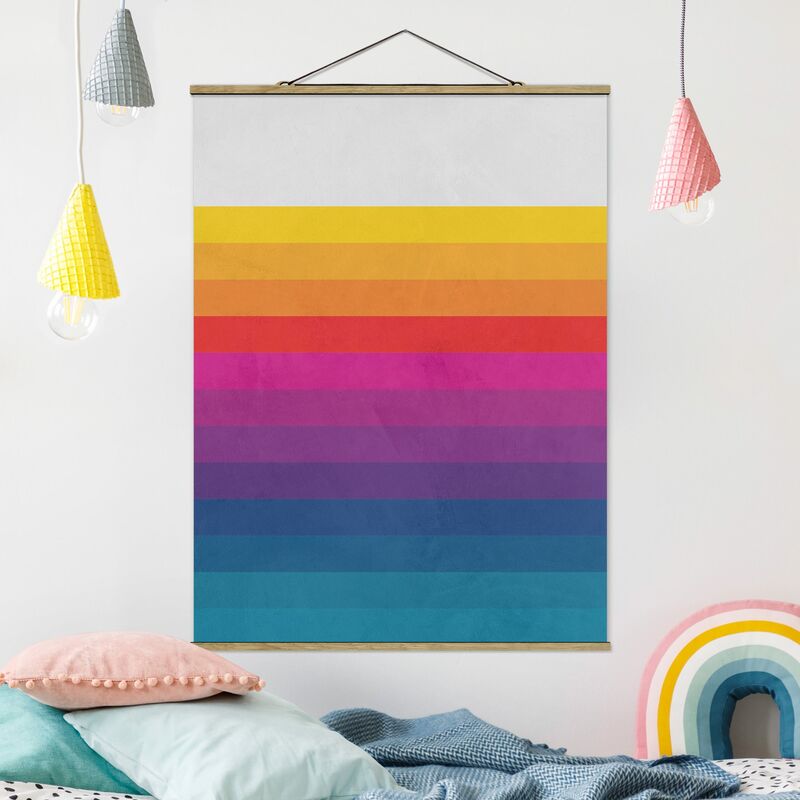 

Imagen de tela - Retro Rainbow Stripes - Alto 4:3 Dimensión LxA: 66.4cm x 50cm