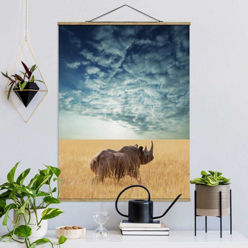 

Imagen de tela - Rhino In The Savannah - Alto 4:3 Dimensión LxA: 66.4cm x 50cm