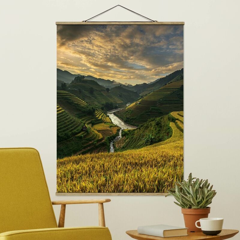 

Imagen de tela - Rice Plantations In Vietnam - Alto 4:3 Dimensión LxA: 106.5cm x 80cm